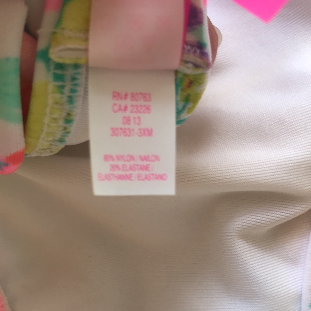 Victoria’s Secret Floral Print Ruffle Flounce Bikini Swimsuit Top Neck Tie - Picture 6 of 7